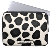 Individuelle Name Black Typografy Pattern Abstrakt Laptopschutzhülle (Vorderseite)