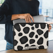 Individuelle Name Black Typografy Pattern Abstrakt Laptopschutzhülle