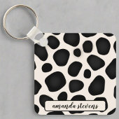 Individuelle Name Black Typografy Pattern Abstrakt Schlüsselanhänger