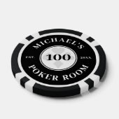 Individuelle Name Black & White Las Vegas Denomina Pokerchips (Einzeln)