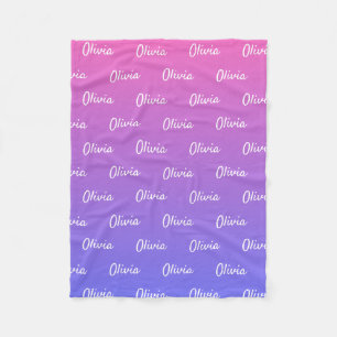 Individuelle Name Blanket Baby Girls Personalisier Fleecedecke