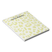 Individuelle Name Blass Green Leopard Print Notizblock (angewinkelt)