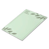 Individuelle Name-Blattrahmen Notizblock (angewinkelt)
