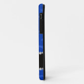 Individuelle Name Blau Dackel Schwarzer Herzstreif Case-Mate iPhone Hülle (Hinten/Links)