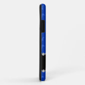 Individuelle Name Blau Dackel Schwarzer Herzstreif Case-Mate iPhone Hülle (Hinten/Rechts)