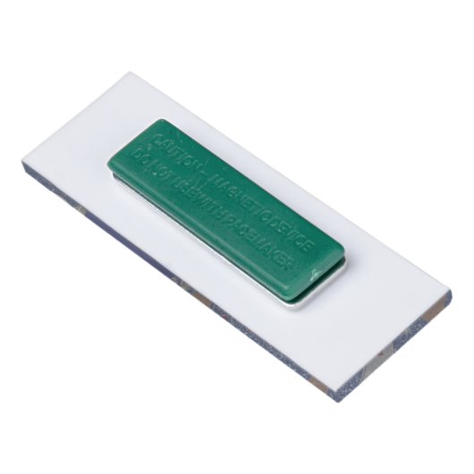 Individuelle Name Blau Glitzer Krankenschwester Hü Namenschild (Rückseite)