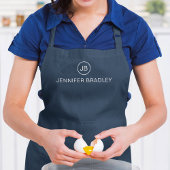 Individuelle Name Blau und Weiß Schürze