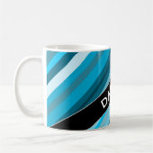 Individuelle Name; Blaue/Aquamarine/aquatische Str Kaffeetasse (Links)