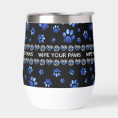 Individuelle Name, blaue Glitzer-Hundpaare (Links)