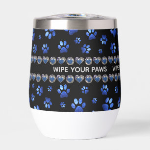 Individuelle Name, blaue Glitzer-Hundpaare
