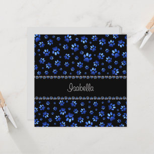 Individuelle Name, blaue Glitzer-Hundpaare
