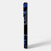 Individuelle Name, blaue Glitzer-Hundpaare Case-Mate iPhone Hülle (Rückseite / Links)