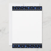 Individuelle Name, blaue Glitzer-Hundpaare Einladung (Rückseite)