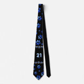 Individuelle Name, blaue Glitzer-Hundpaare Krawatte (Vorderseite)
