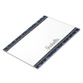 Individuelle Name, blaue Glitzer-Hundpaare Notizblock (angewinkelt)