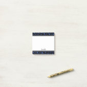 Individuelle Name, blaue Glitzer-Hundpaare Post-it Klebezettel (Auf Schreibtisch)