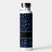 Individuelle Name, blaue Glitzer-Hundpaare Trinkflasche (Rechts)