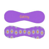 Individuelle Name blauer Blumen auf lila Baseball (Paneele)