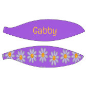 Individuelle Name blauer Blumen auf lila Basketball (Panele)