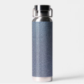 Individuelle Name blauer Glitzer Trinkflasche (Rückseite)