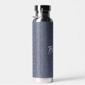 Individuelle Name blauer Glitzer Trinkflasche (Rechts)