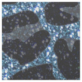 Individuelle Name-Blauer Leopardendruck Glitzer Stoff (Nahaufnahme)