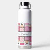 Individuelle Name Bleistift-Lehrer Trinkflasche (Rückseite)