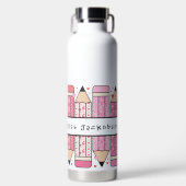 Individuelle Name Bleistift-Lehrer Trinkflasche (Vorderseite)