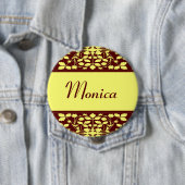 Individuelle Name blorgelb und braun Button (Beispiel)
