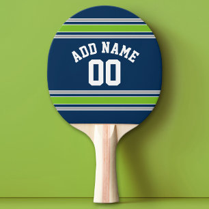 Individuelle Name Blue and Green Sports Jersey Tischtennis Schläger