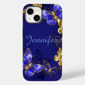 Individuelle Name Blue Butterfly iPhone/IPad Case (Rückseite)