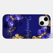 Individuelle Name Blue Butterfly iPhone/IPad Case (Rückseite (Horizontal))
