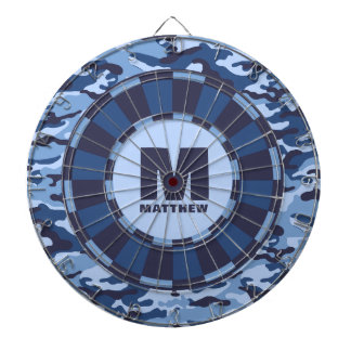 Individuelle Name Blue Camouflage Dartboard Dartscheibe