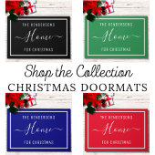 Individuelle Name Blue Christmas Fußmatte