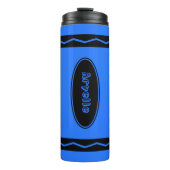 Individuelle Name Blue Crayon Travel Mug Thermal T Thermosbecher (Vorderseite)