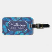 Individuelle Name Blue Gefärbte Krawatte Ananas Gepäckanhänger (Vorderseite horizontal)