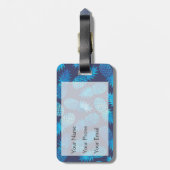 Individuelle Name Blue Gefärbte Krawatte Ananas Gepäckanhänger (Rückseite vertikal)