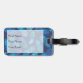 Individuelle Name Blue Gefärbte Krawatte Ananas Gepäckanhänger (Rückseite horizontal)