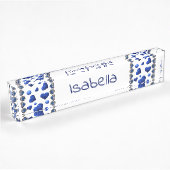 Individuelle Name, Blue Glitzer Namensplakette