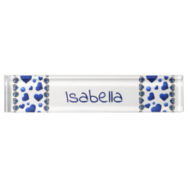 Individuelle Name, Blue Glitzer Namensplakette
