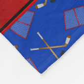 individuelle Name Blue Hockey Sticks Rot Streifen Fleecedecke (Ecke)