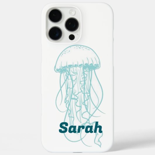 Individuelle Name Blue Jellyfish iPhone 16 Pro Max Case-Mate iPhone Hülle (Rückseite)