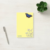 Individuelle Name Blue Morpho Butterfly mit Wildbl Post-it Klebezettel (Büro)