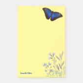 Individuelle Name Blue Morpho Butterfly mit Wildbl Post-it Klebezettel (Vorderseite)