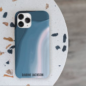 Individuelle Name Blue Ocean Watercolor Case-Mate iPhone Hülle