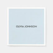 Individuelle Name Blue Paper Napkins Serviette (Vorderseite)