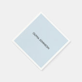 Individuelle Name Blue Paper Napkins Serviette (Ecke)