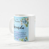 Individuelle Name Blue Rose Message für Tochter Kaffeetasse (Vorderseite Links)