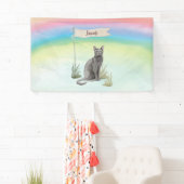 Individuelle Name Blue Russian Cat Pet Banner (Insitu)