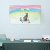 Individuelle Name Blue Russian Cat Pet Banner (Messeveranstaltung)